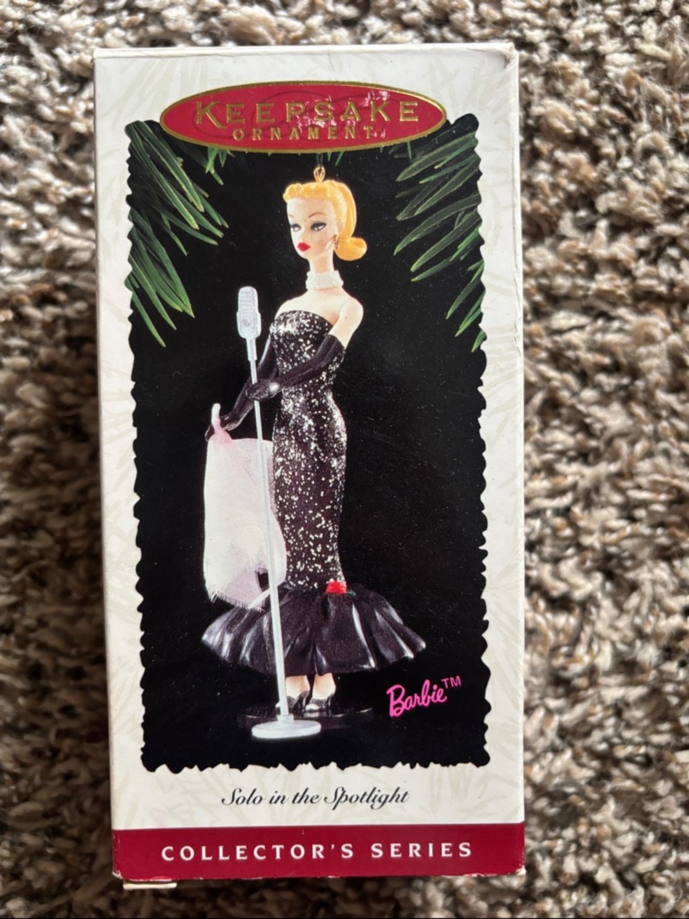 Keepsake Barbie "Solo in the Spotlight" Ornament - Black & Pink